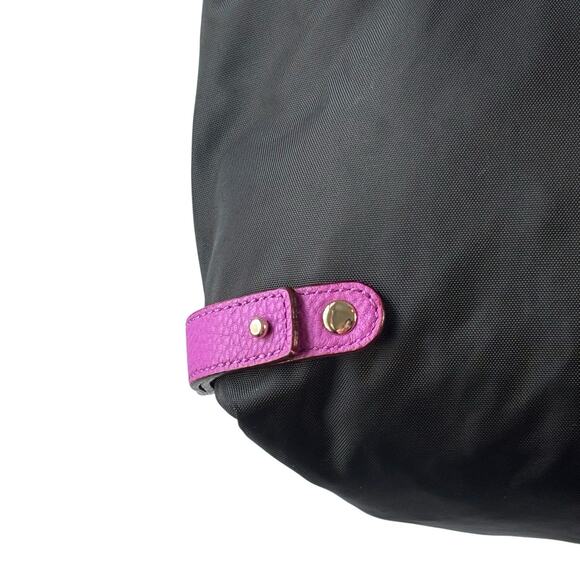 Rebecca Minkoff Womens Bag Purple Black Nylon Travel Tote with Studs New - Picture 3 of 13